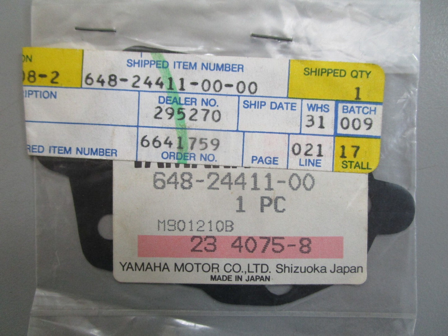 *NEW OEM* 0820 Yamaha Diaphragm 663-24411-00-00