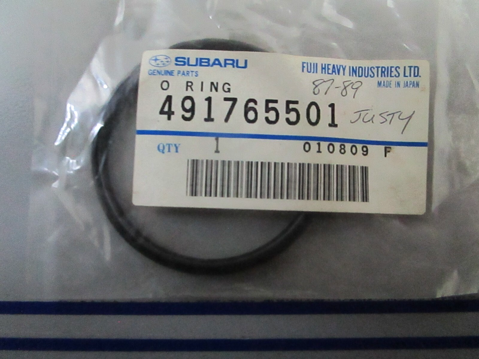 *NEW OEM* 0810 Subaru O-Ring 491765501