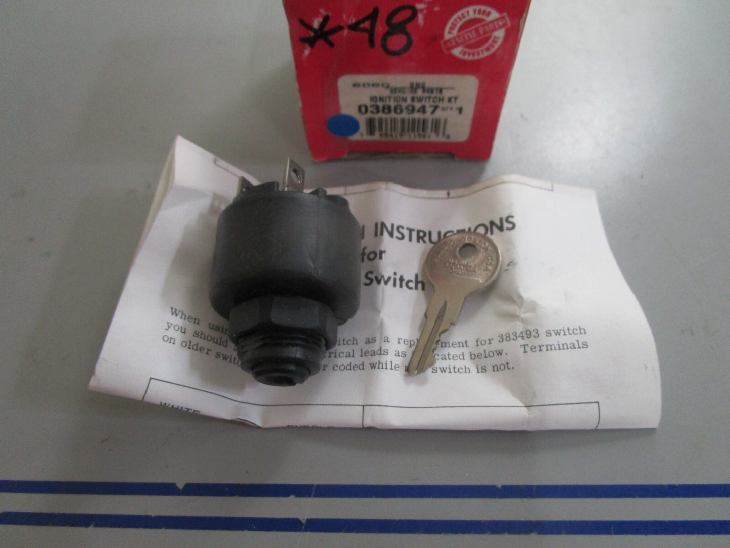 *NEW OEM* 0820 OMC Johnson Evinrude Ignition Switch Kit 386947 0386947