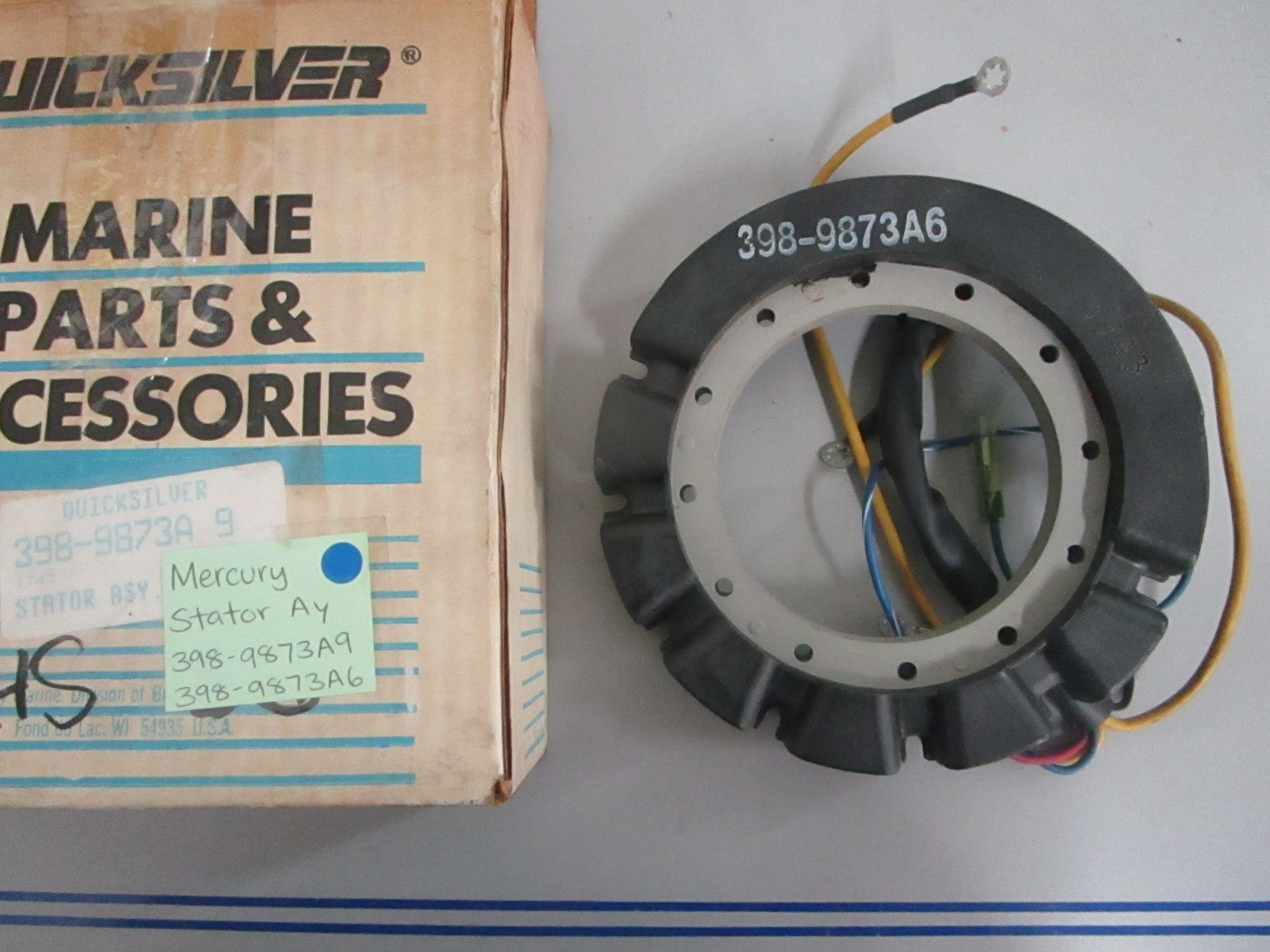 *NEW OEM* 0820 Mercury Quicksilver Stator Ay 398-9873A9 398-9873A6