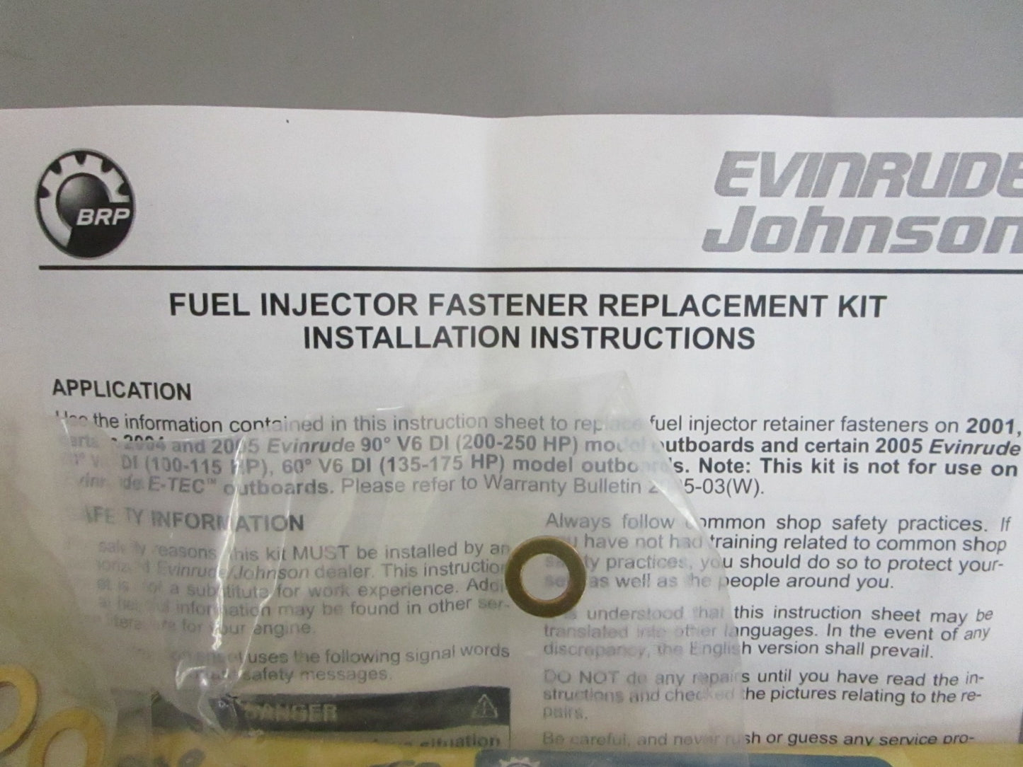 *NEW OEM* 0820 OMC Johnson Evinrude V6 FI Screw Kit Ay 5006650