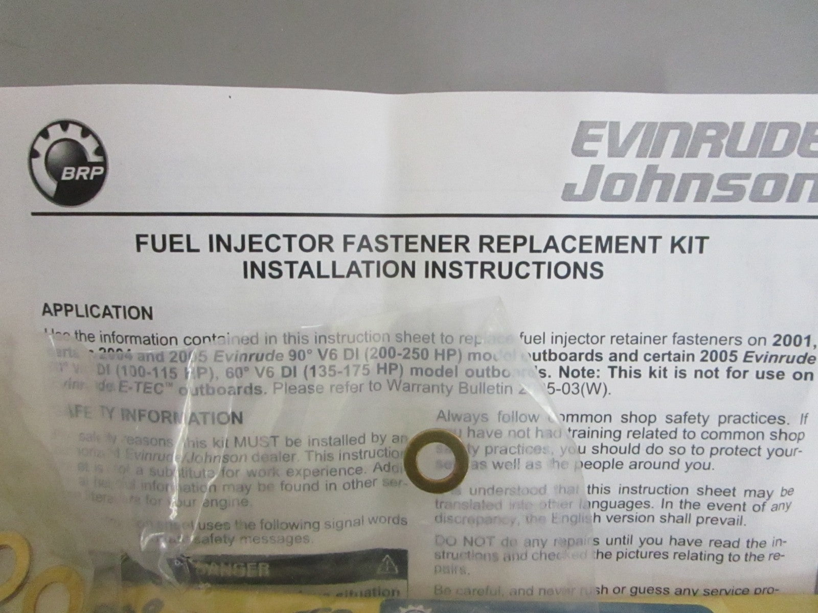 *NEW OEM* 0820 OMC Johnson Evinrude V6 FI Screw Kit Ay 5006650