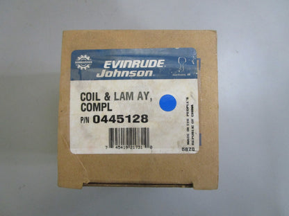 *NEW OEM* 0820 OMC Johnson Evinrude Coil & Lam Assy 445128 0445128