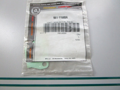 NEW OEM 951-11569A MTD Carburetor Gasket 0810