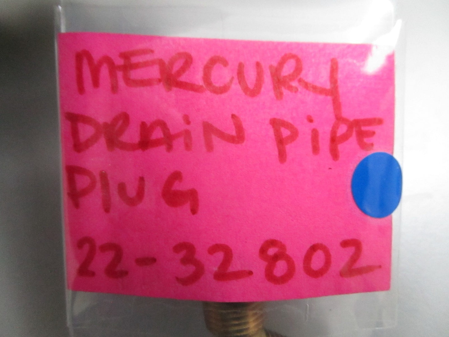 *NEW OEM* (LOT OF 2) 0810 Mercury Quicksilver Drain Pipe Plug 22-32802