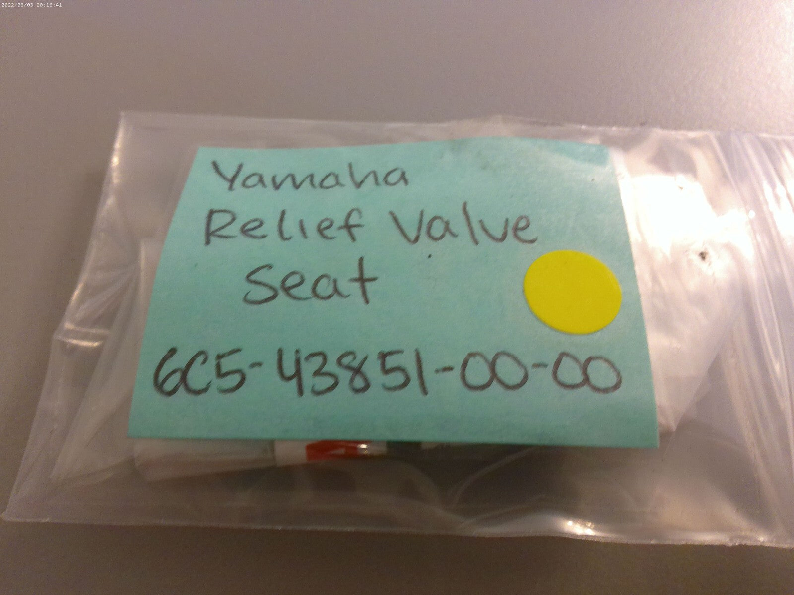 *NEW OEM* 0750 Yamaha RELIEF VALVE SEAT 6C5-43851-00-00