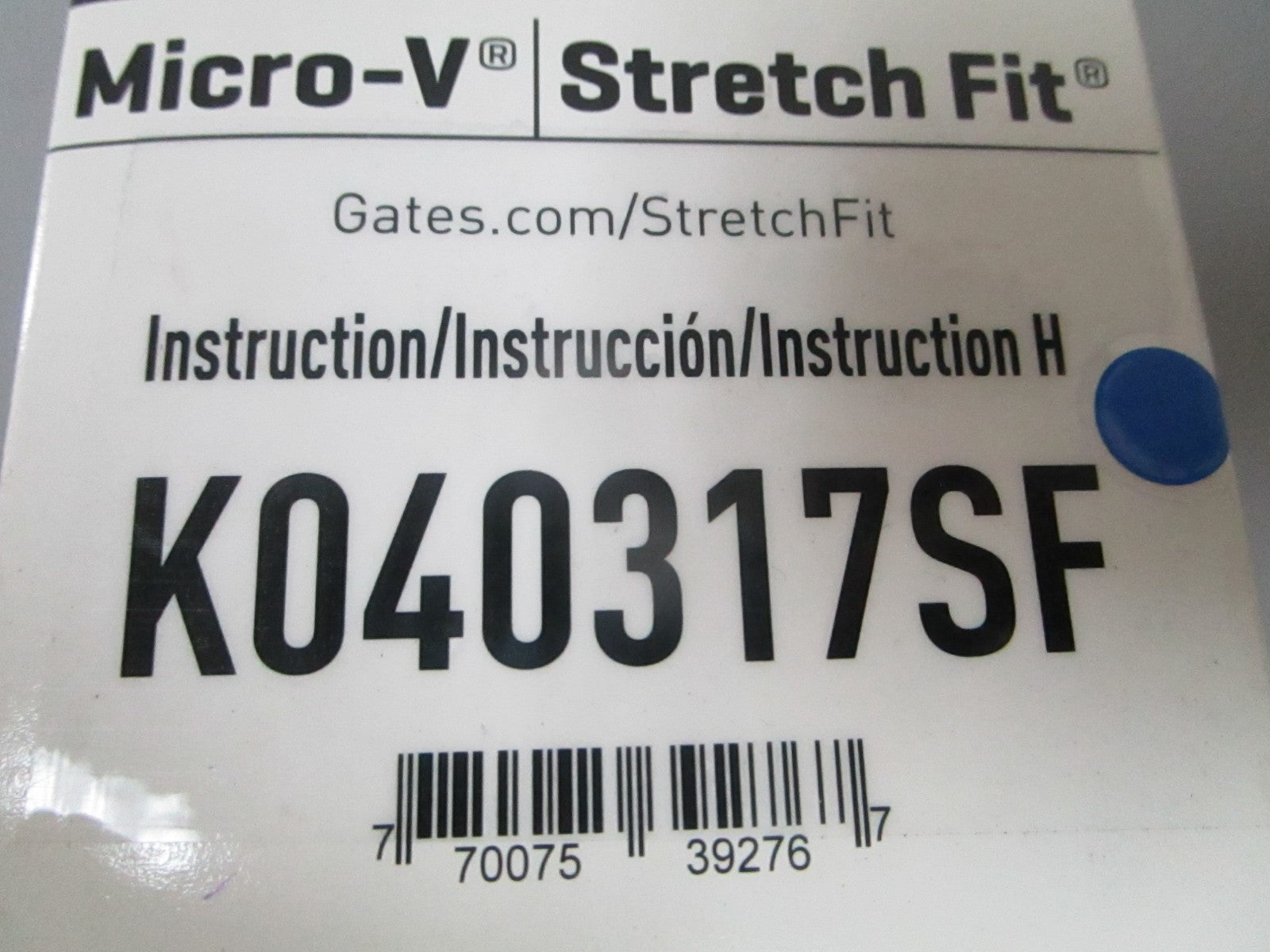 NEW K040317SF Gates Micro-V Stretch Fit Belt 0720