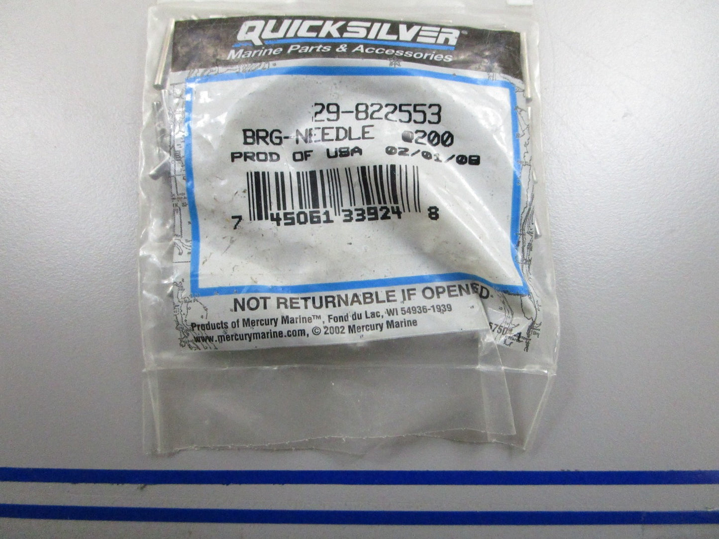 *NEW OEM* 0810 Mercury Quicksilver 200 Needle Bearing Set 29-822553