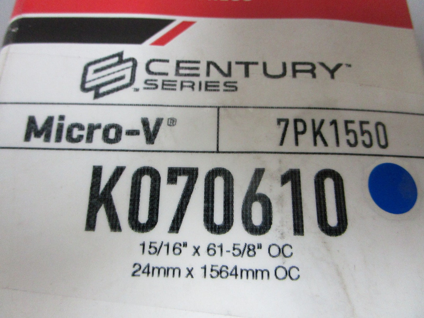 NEW K070610 Gates Micro-V 15/16" x 61 ⅝" Serpentine Belt 0720