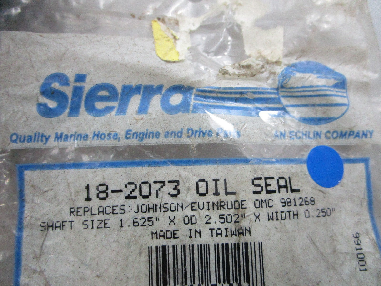 NEW 18-2073 Replaces: OMC 981268 0981268 Sierra Oil Seal 0810