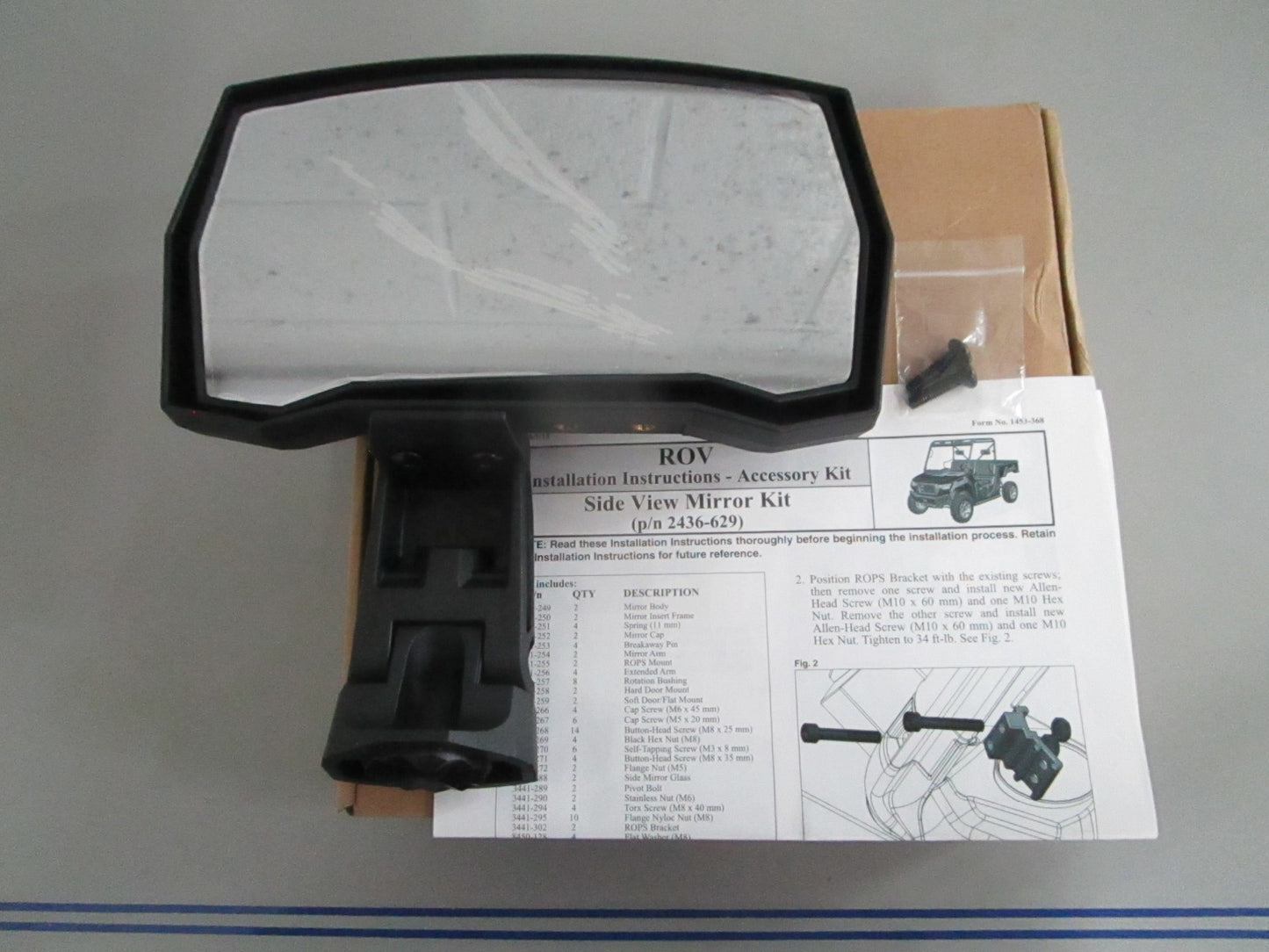 *NEW OEM* 0820 Arctic Cat Side View Mirror 2436-629
