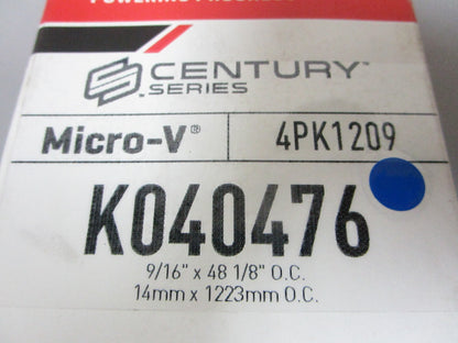 NEW K040476 Gates Micro-V 9/16" x 48 ⅛" Serpentine Belt 0720