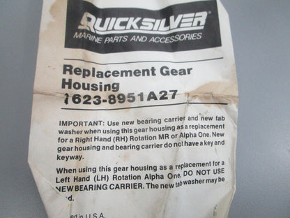 NEW OEM 1623-8951A27 Mercury Quicksilver Gear Housing Assembly 0810
