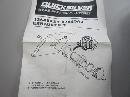 NEW OEM 12648A2 Mercury/Mercruiser Transom Exhaust Kit 0810