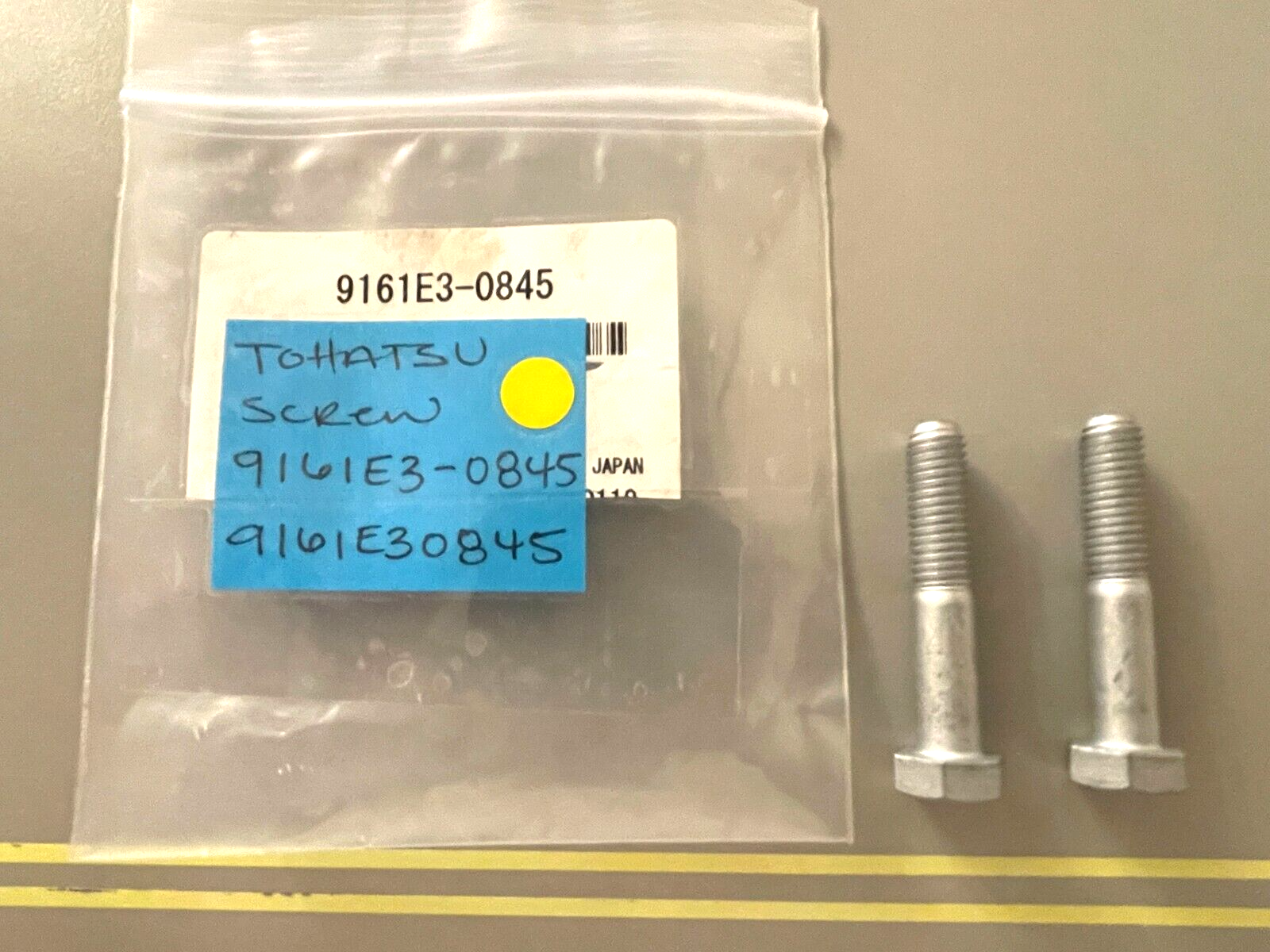 *NEW OEM* (LOT OF 2) 0750 Tohatsu SCREW 9161E3-0845  9161E30845