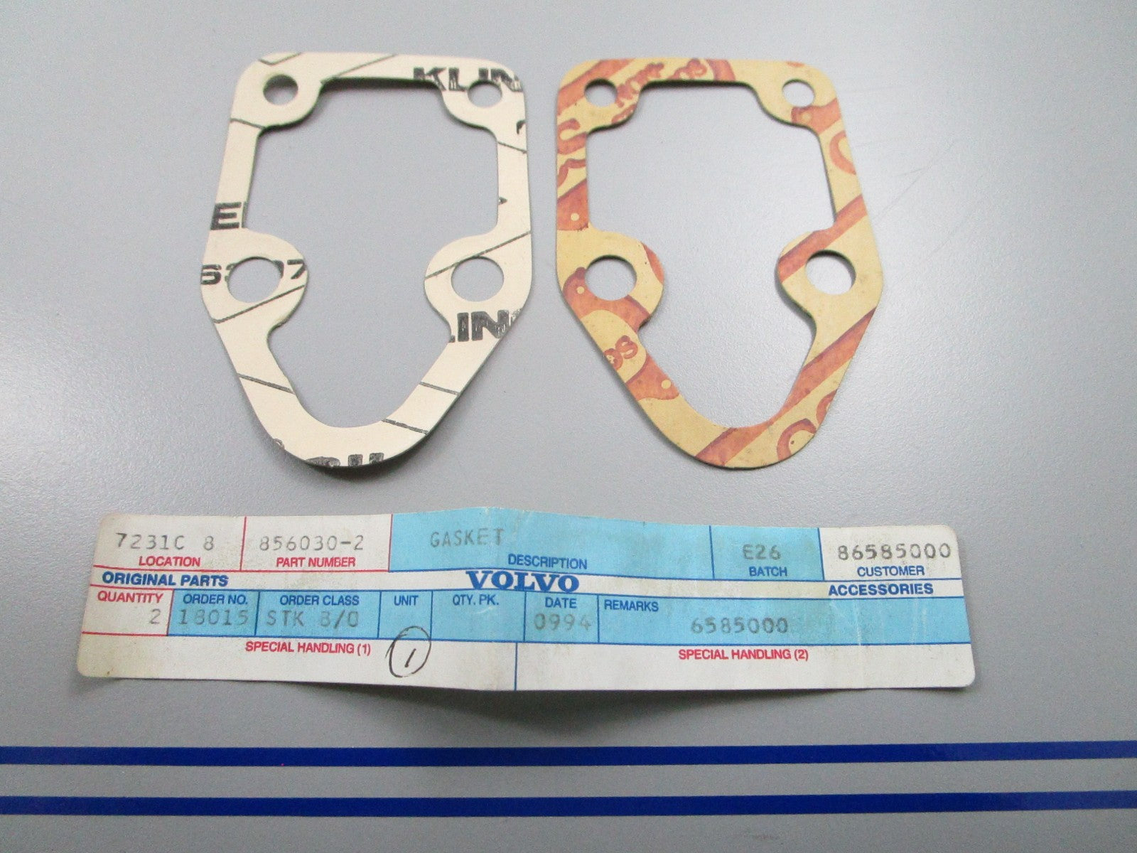 *NEW OEM* (LOT OF 2) 0810 Volvo Penta Gasket 856030