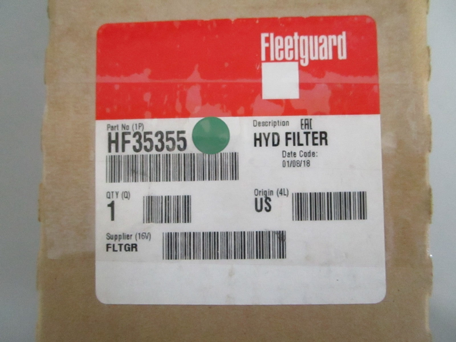 NEW OEM HF35355 Fleetguard Hydraulic Filter 0820