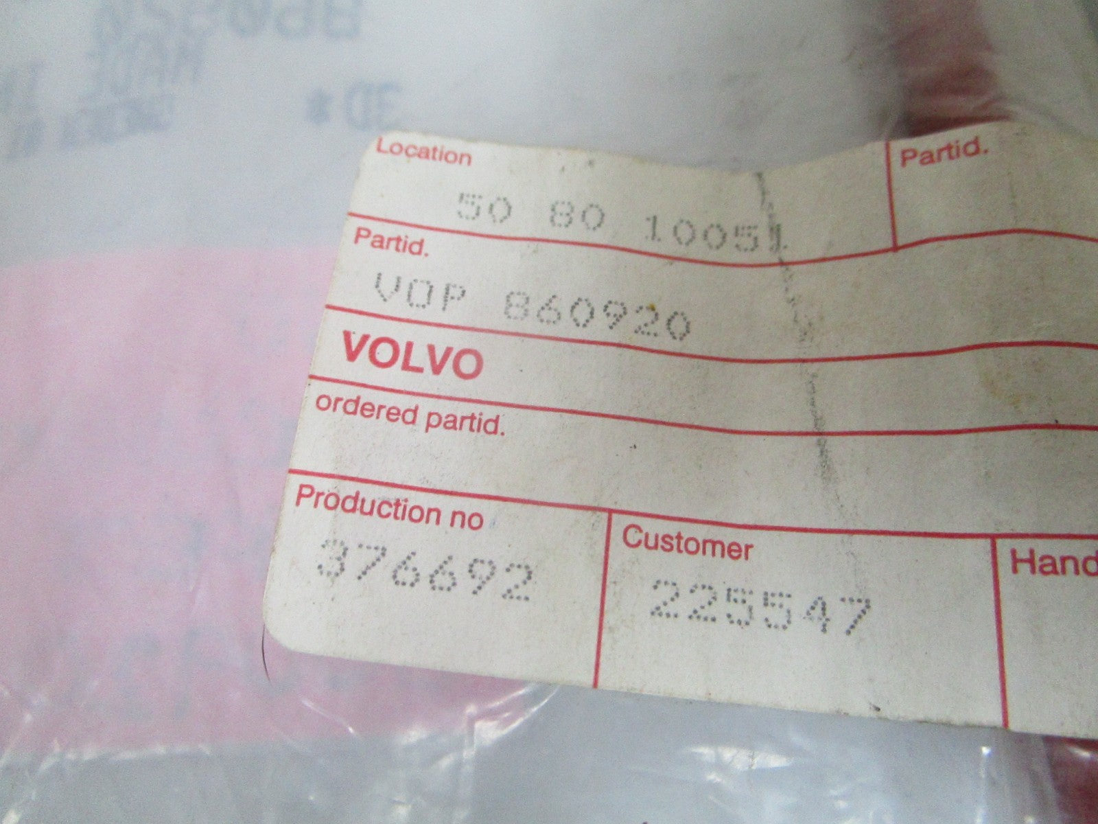 NEW OEM 860920 Volvo Penta Intercooler Gasket 0720