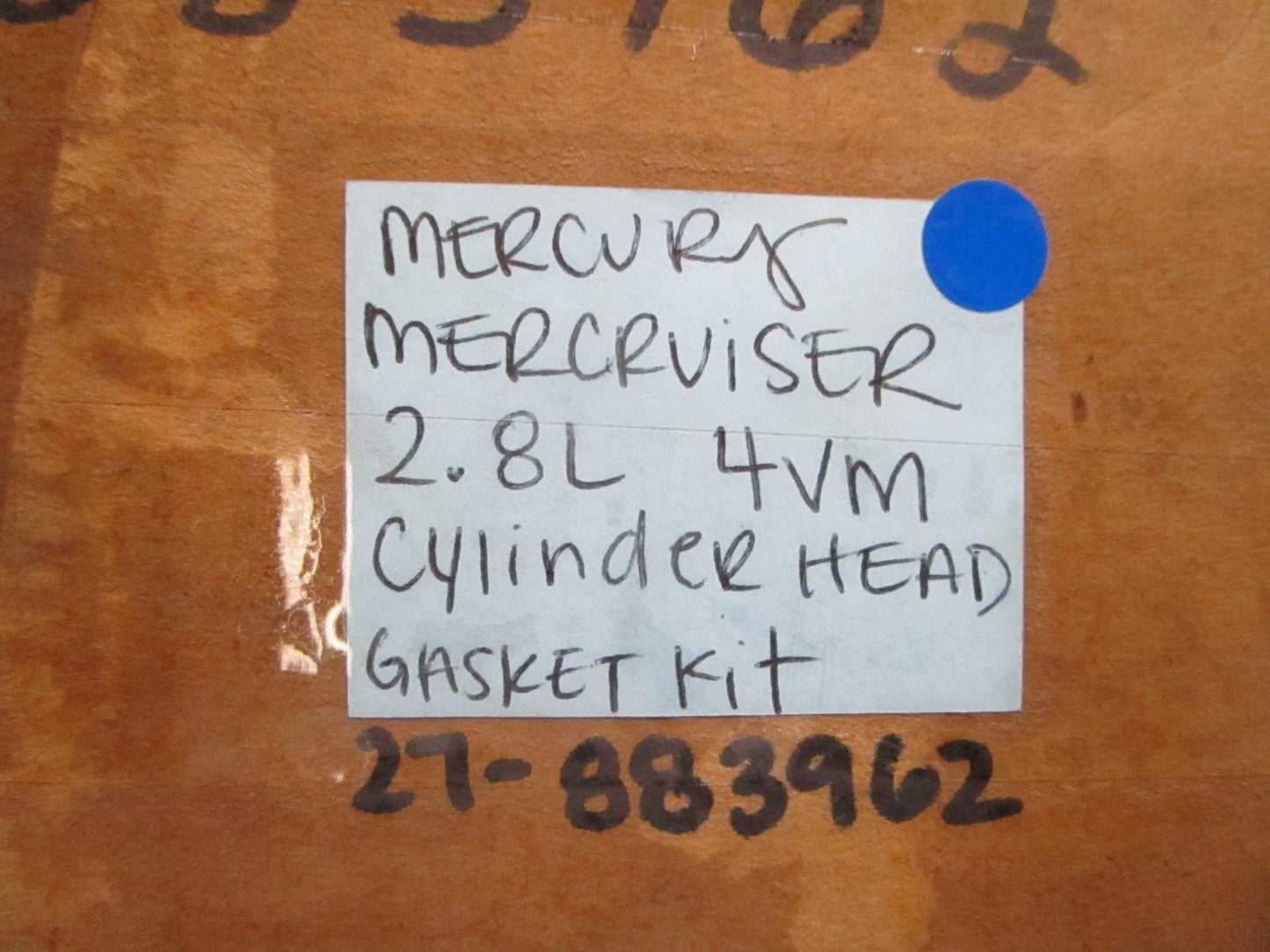 *NEW OEM* 0720 Mercury Mercruiser 2.8L 4VM Cylinder Head Gasket Kit 27-883962