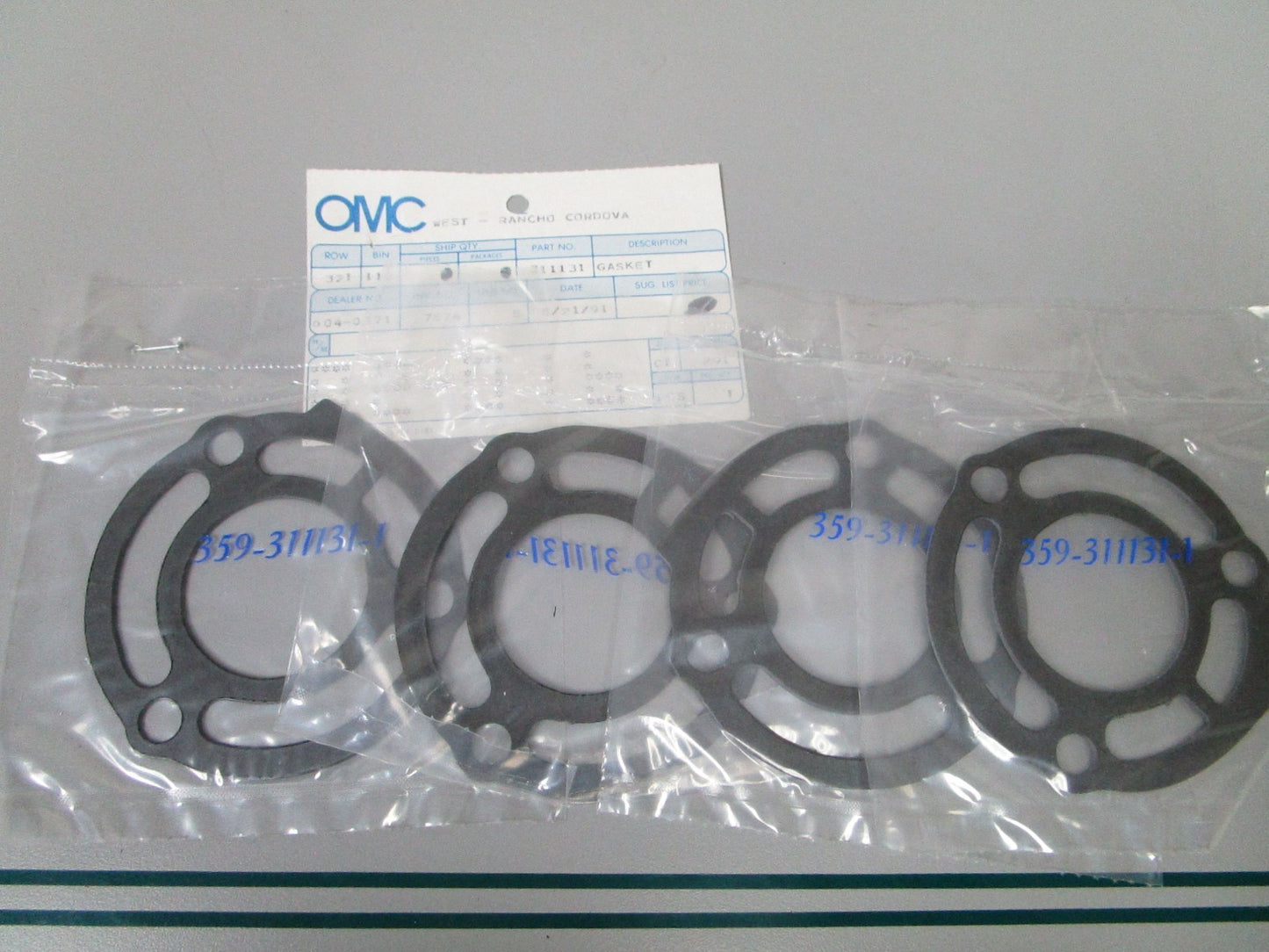 NEW OEM (LOT OF 4) 311131 0311131 OMC Johnson Evinrude End Cap Gasket 0810