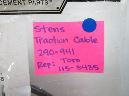 NEW 290-941 Replaces: Toro 115-8435 Stens Traction Cable 0810