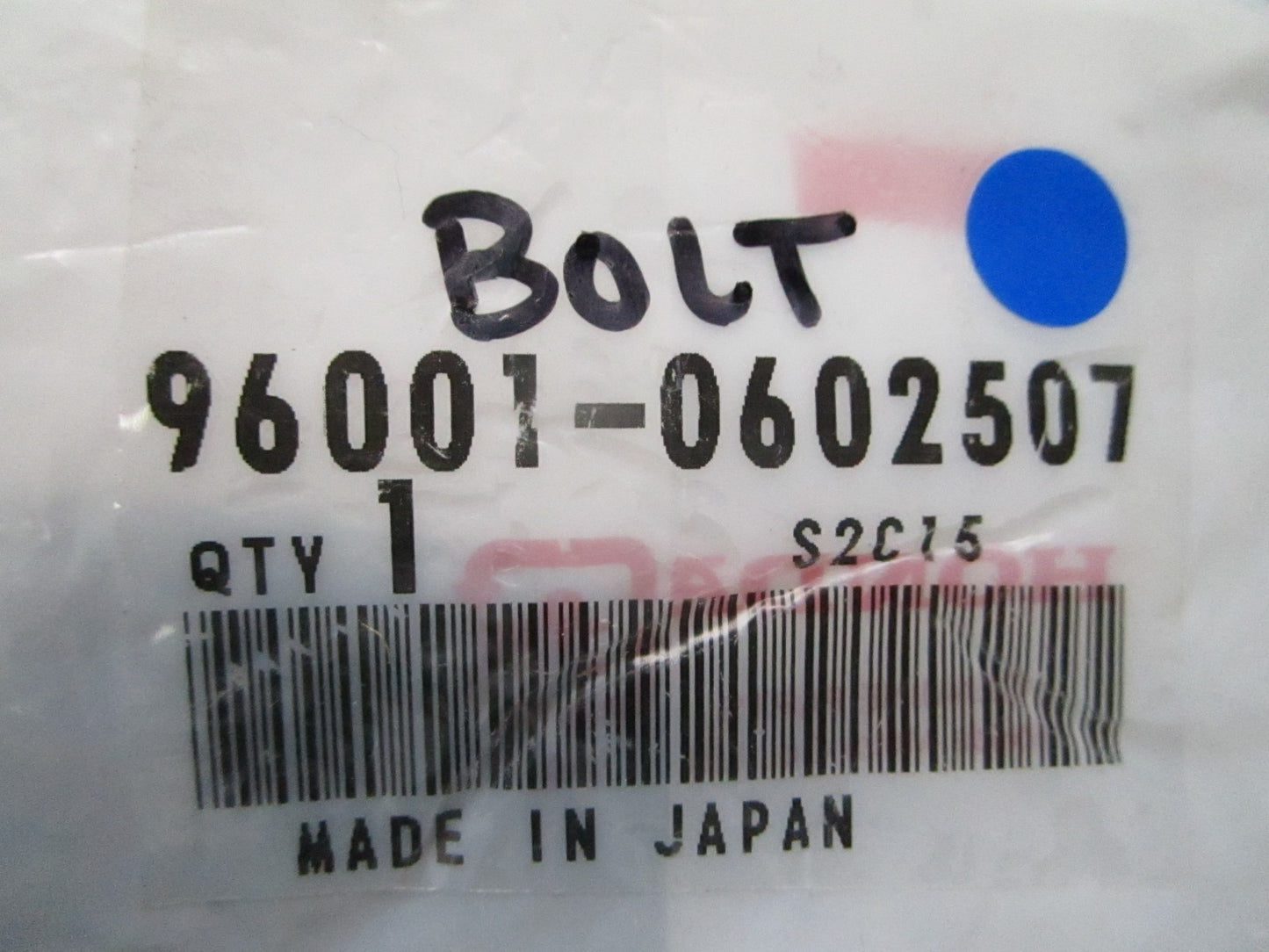 *NEW OEM* 0810 Honda Bolt 96001-0602507