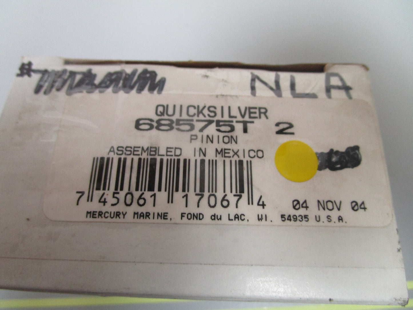 *NEW OEM* 0810 Mercury Quicksilver Pinion 68575T2