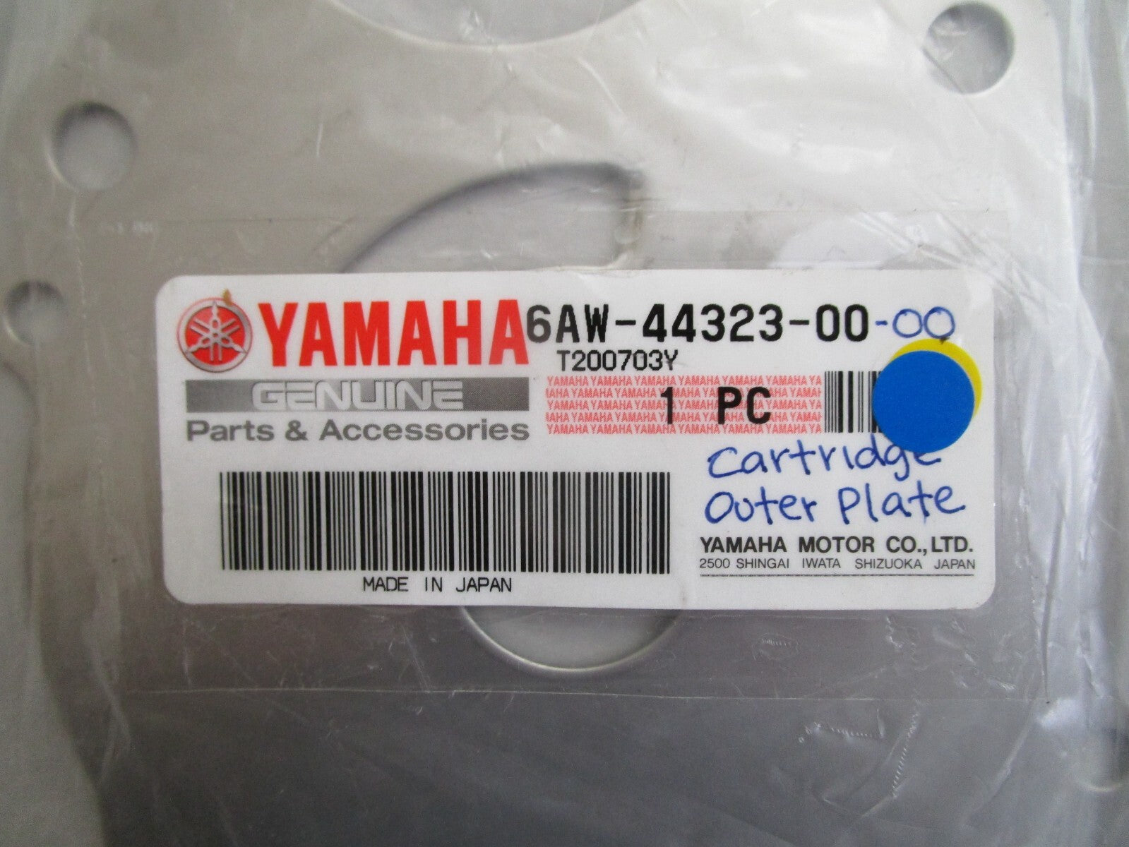 *NEW OEM* 0810 Yamaha Cartridge Outer Plate 6AW-44323-00-00