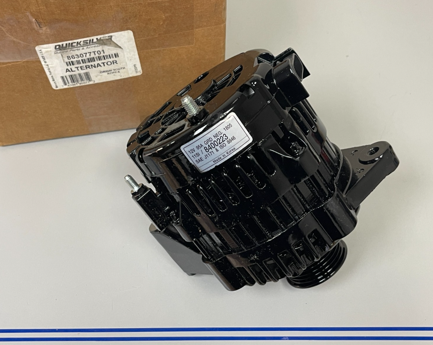 NEW OEM 863077T01 Mercury Mercruiser 12V 95A SAE J1171 Alternator 0720