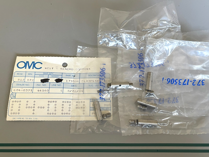 NEW OEM (LOT OF 5) 173506 0173506 OMC Johnson Evinrude Clamp & Screw Set 0810