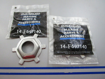 NEW OEM (LOT OF 2) 14-F697140 Mercury Quicksilver Tab Washer 0810
