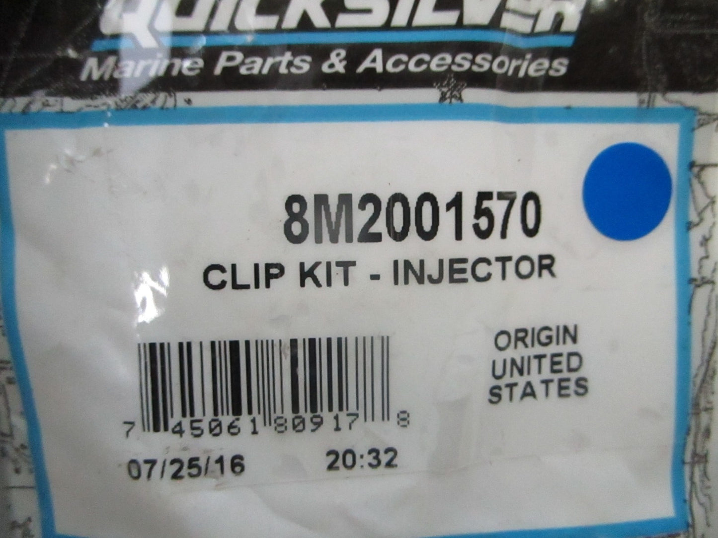 *NEW OEM* 0810 Mercury Quicksilver Injector Clip Kit 8M2001570