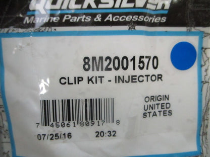 *NEW OEM* 0810 Mercury Quicksilver Injector Clip Kit 8M2001570