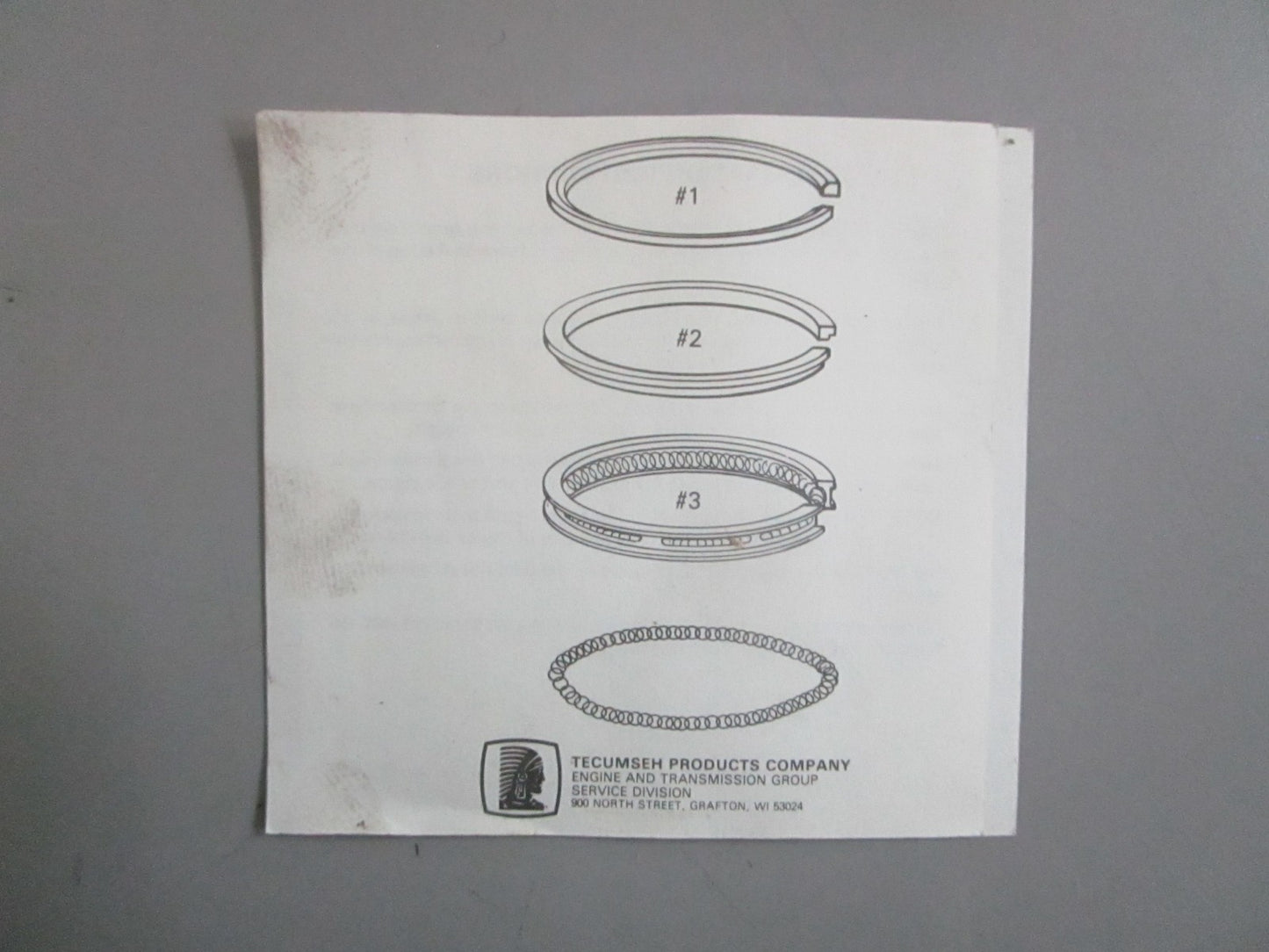 NEW OEM 34867A Tecumseh 0.10 Ring Set 0820