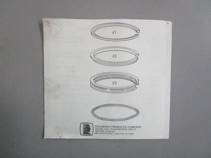 NEW OEM 34867A Tecumseh 0.10 Ring Set 0820