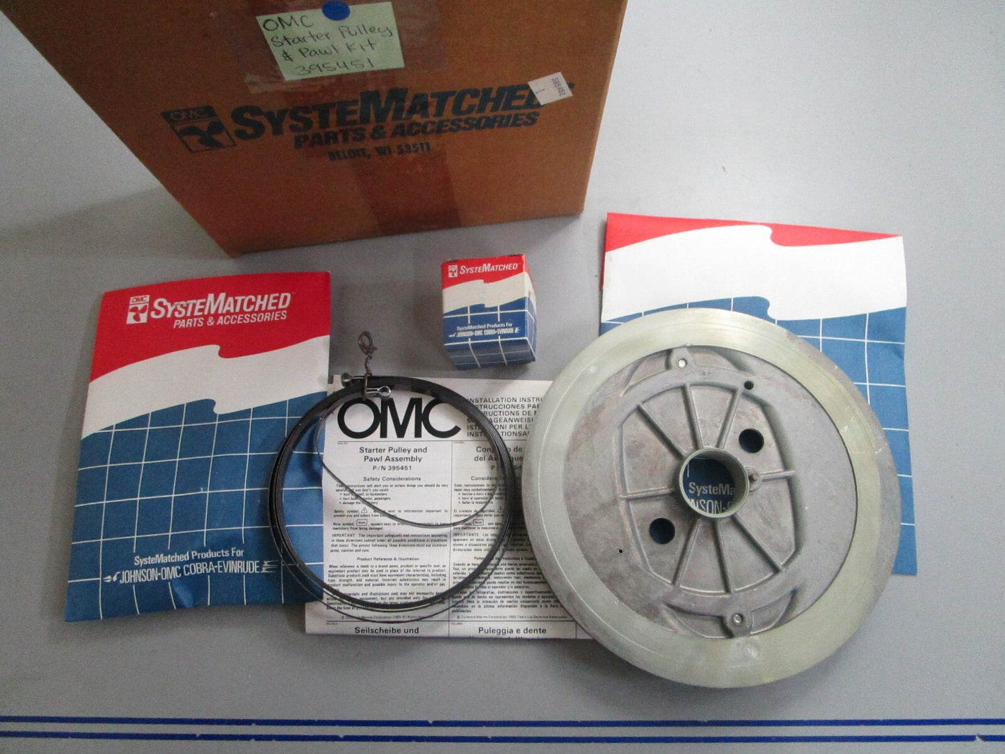 *NEW OEM* 0820 OMC Johnson Evinrude Starter Pulley & Pawl Kit 395451 0395451