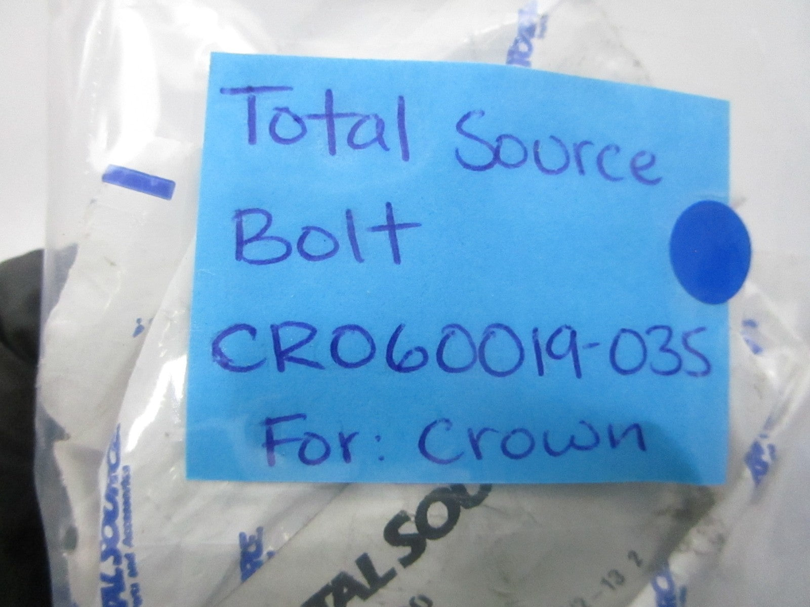 NEW (LOT OF 2) CR060019-035 For: Crown Total Source Bolt 0810
