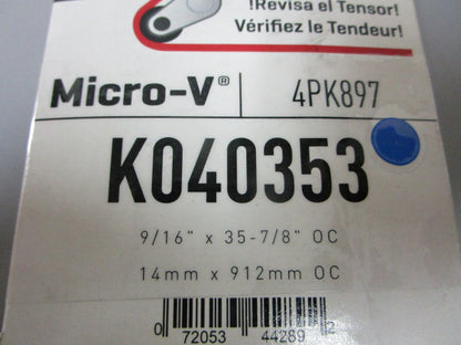 NEW K040353 Gates Micro-V 9/16" x 35 ⅞" Serpentine Belt 0720