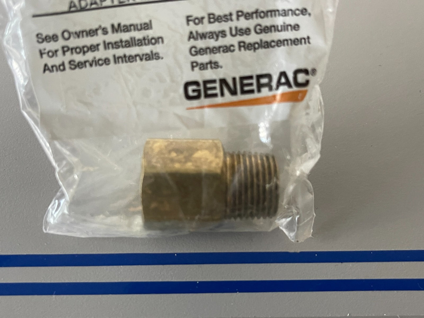 *NEW OEM* 0720 Generac 3/8 Brass Adapter 0F6749