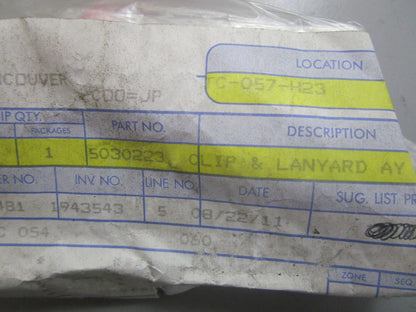 *NEW OEM* 0810 OMC Johnson Evinrude Clip & Lanyard Assembly 5030223