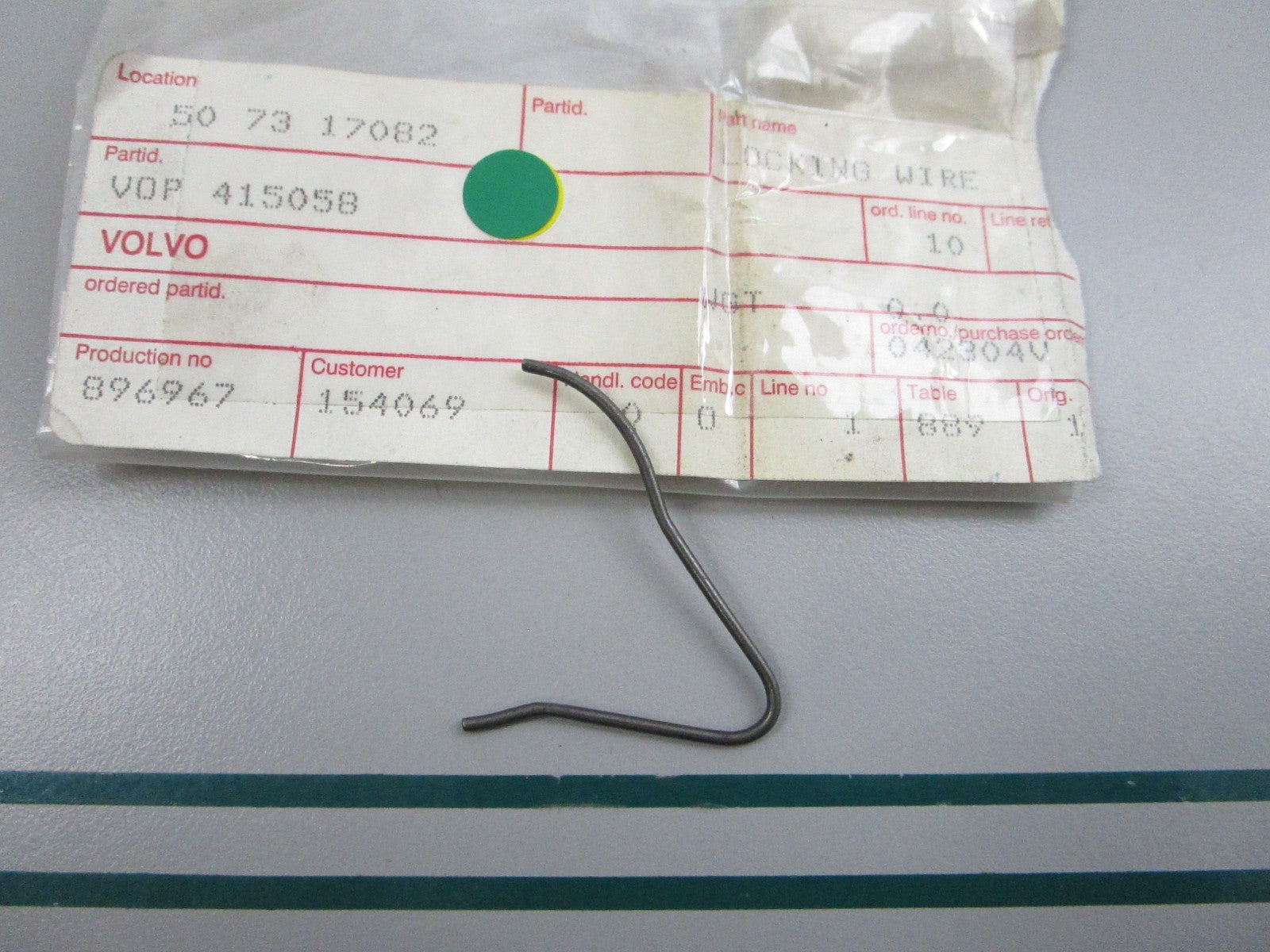 NEW OEM 415058 Volvo Penta Locking Wire 0810
