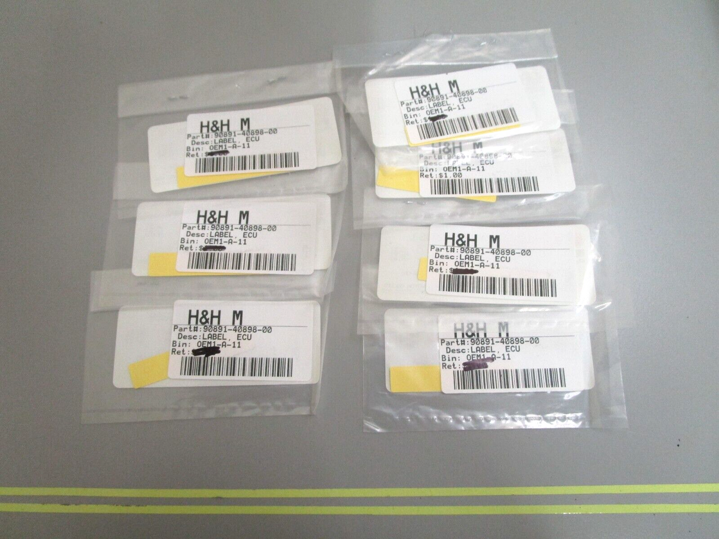*NEW OEM* (LOT OF 7) 0750 Yamaha ECU LABEL 90891-40898-00