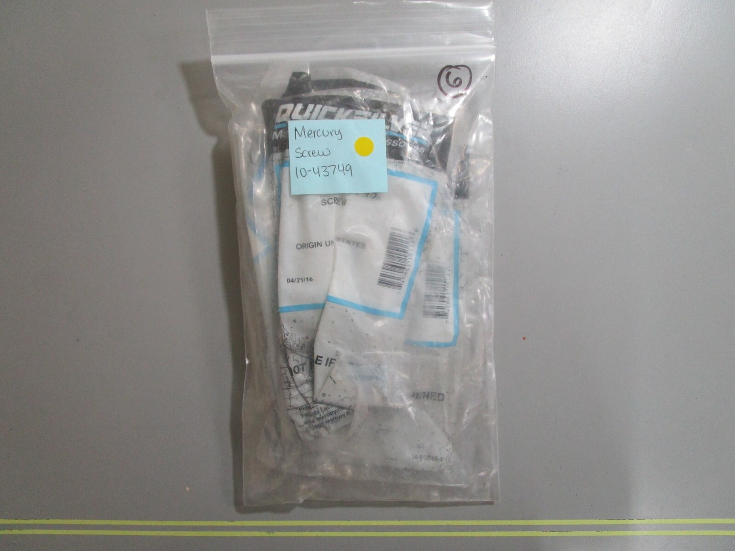 *NEW OEM* (LOT OF 6) 0810 Mercury Quicksilver Screw 10-43749