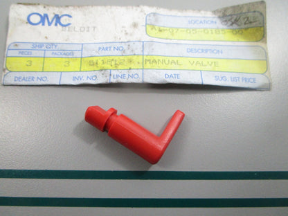 NEW OEM 511812 0511812 OMC Johnson Evinrude Manual Valve 0810