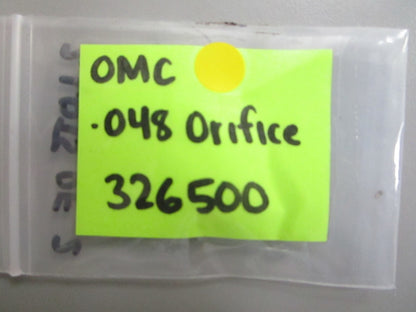 *NEW OEM* (LOT OF 2) 0810 OMC Johnson Evinrude .048 Orifice 326500 0326500