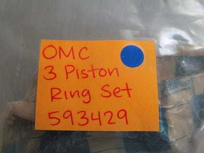*NEW OEM* 0810 OMC Johnson Evinrude 3 Piston Ring Set 593429 0593429