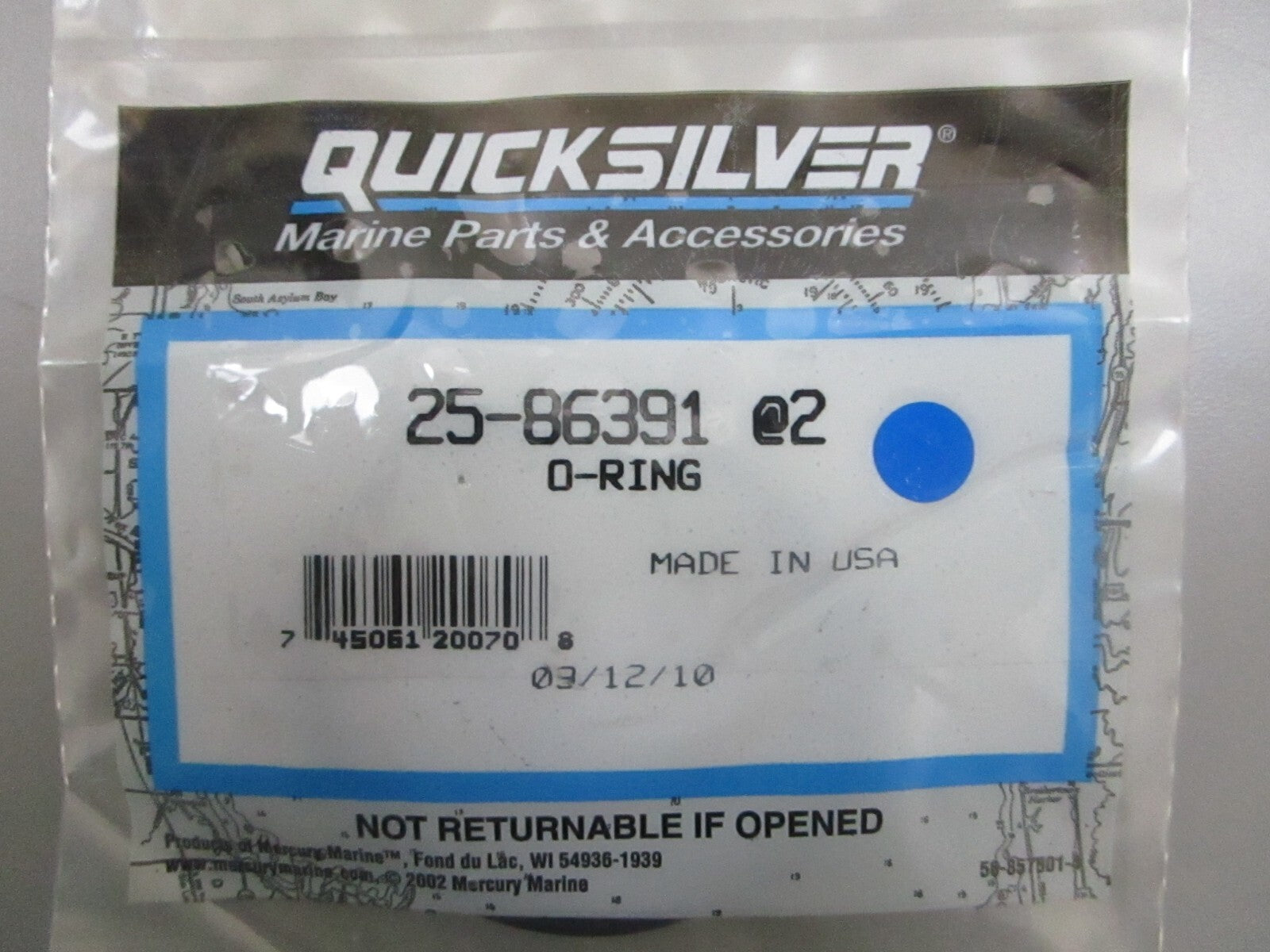 *NEW OEM* (LOT OF 2) 0780 Mercury Quicksilver O-Ring 25-86391