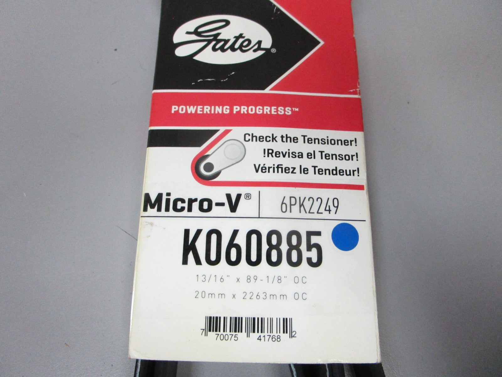 NEW K060885 Gates Micro-V 13/16" x 89 ⅛" Serpentine Belt 0720