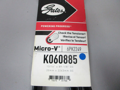 NEW K060885 Gates Micro-V 13/16" x 89 ⅛" Serpentine Belt 0720