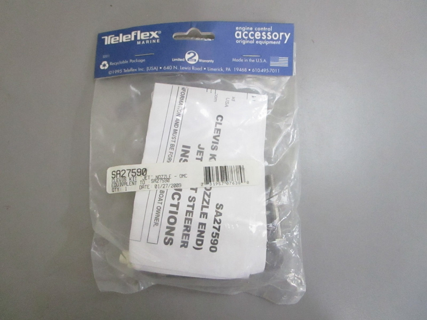 *NEW OEM* 0820 Teleflex Clevis Kit SA27590P
